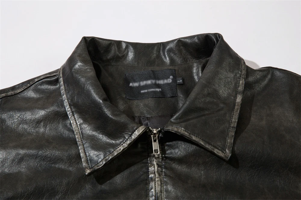 Title 8, American Street Niche Loose Lapel Patchwork Lea...