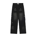 Jeans africanos de mezclilla con estilo único. Pantalones vaqueros cómodos y a la moda, perfectos para lucir un look distintivo y moderno. — foto 2