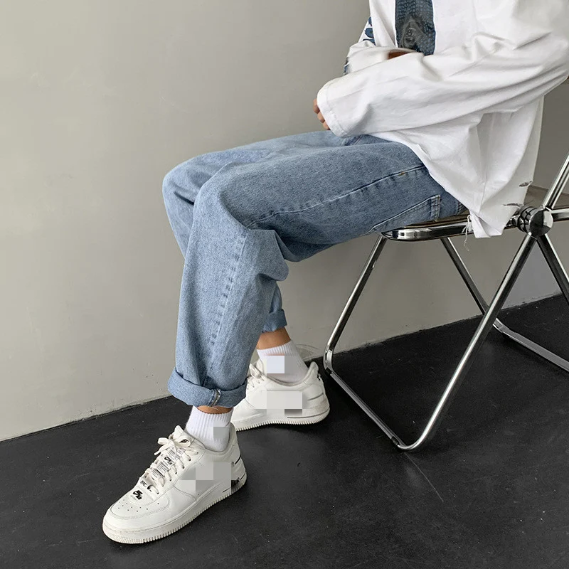 Herren Denim Loose Fit Jeanshose Tide Brand Trend für Paare, lässig und bequem, ideal für Alltag und Freizeit, modischer Look — foto 3