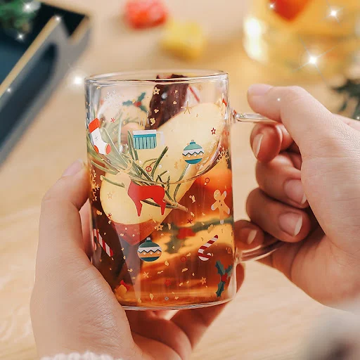 Title 5, Christmas Glass Home Drink Cup 300ml, High Temp...
