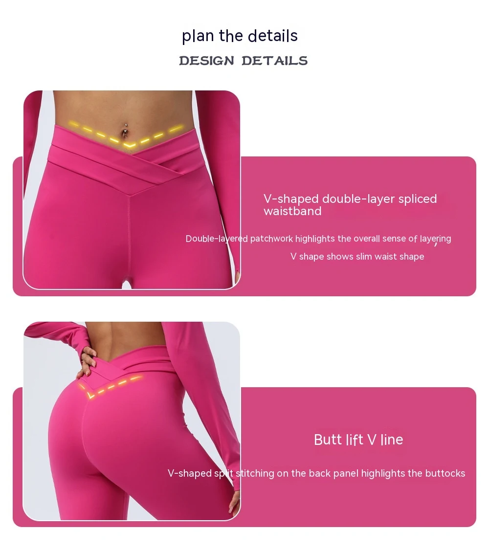 Leggings yoga punto croce, abbigliamento sportivo e da allenamento. Pantaloni sportivi comodi ed eleganti per yoga, fitness e altre attività. — foto 5