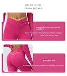 Leggings yoga punto croce, abbigliamento sportivo e da allenamento. Pantaloni sportivi comodi ed eleganti per yoga, fitness e altre attività. — foto 5