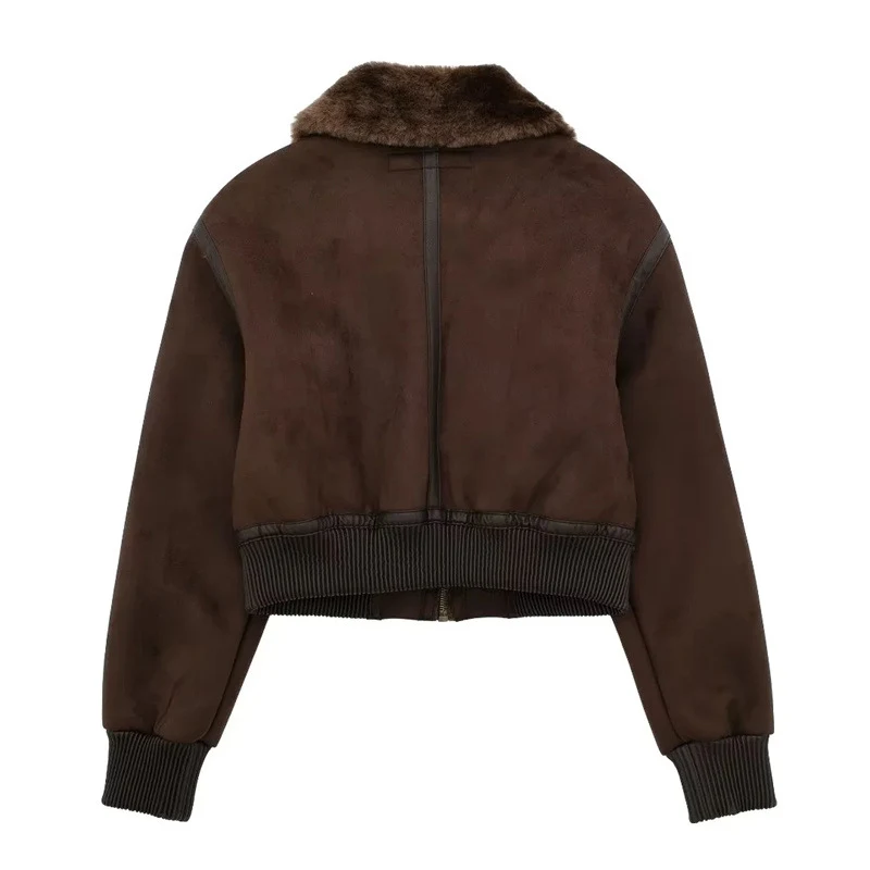 Warm Fur Integrated Loose Motorcycle Jacket Double-sided design offers maximum comfort and warmth, perfect for all your — photo 4