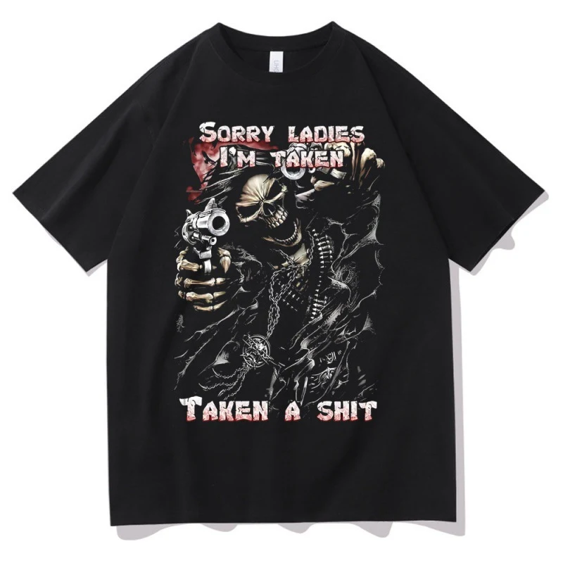 Title 2, Epic Skull Man Graphic T-shirt Sorry Ladies Im...
