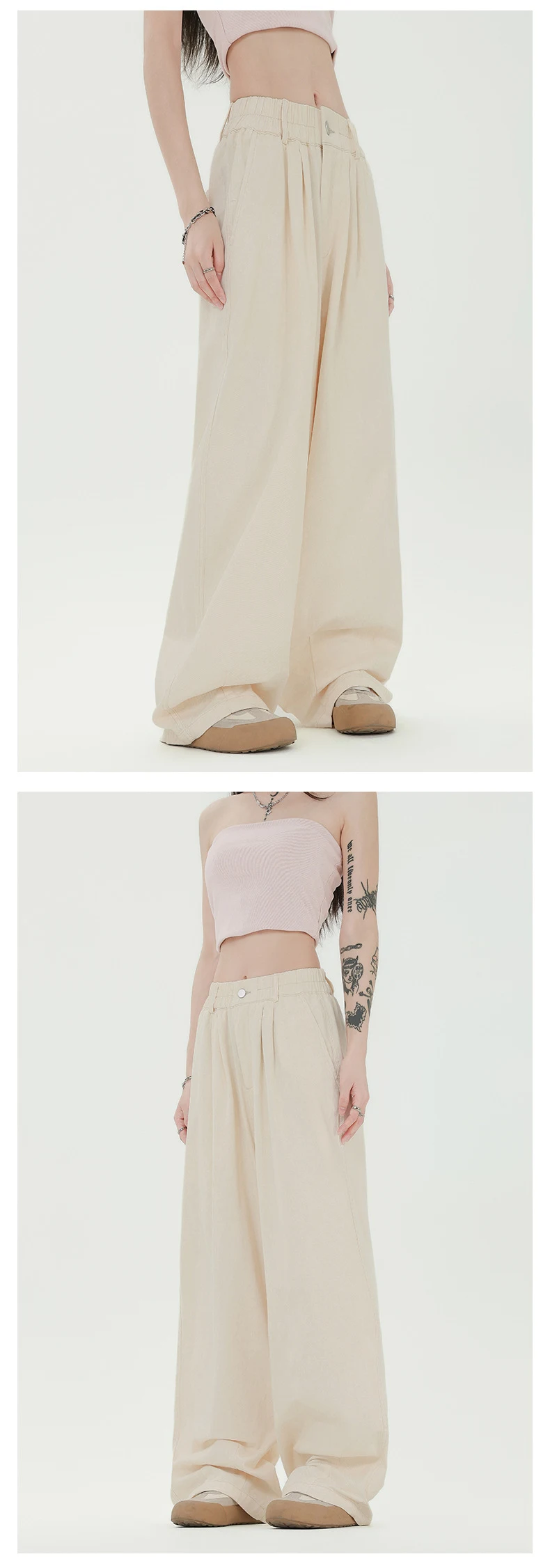Title 2, Japanese Draping Effect Casual Pants Hip Hop Wi...