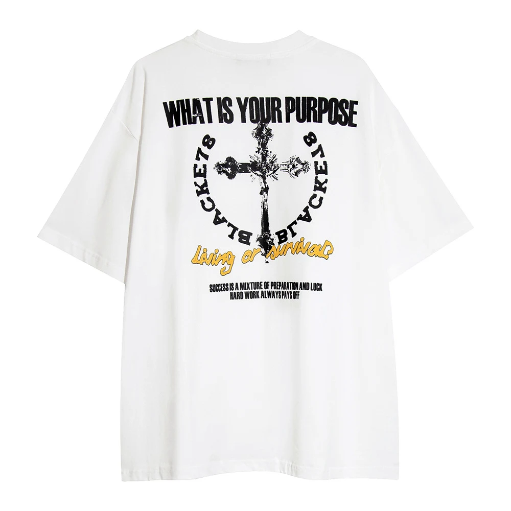 Printed short-sleeved cotton loose men's t-shirt, comfortable and breathable, perfect for everyday wear and casual outin — photo 7