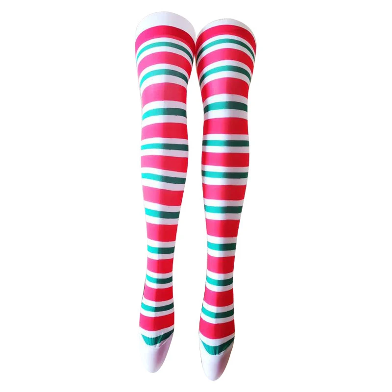 Title 31, Rainbow Colorful Striped Stockings For Hallowee...