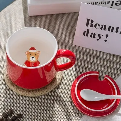 Title 1, Taza de café navideña de cerámica con diseño de...