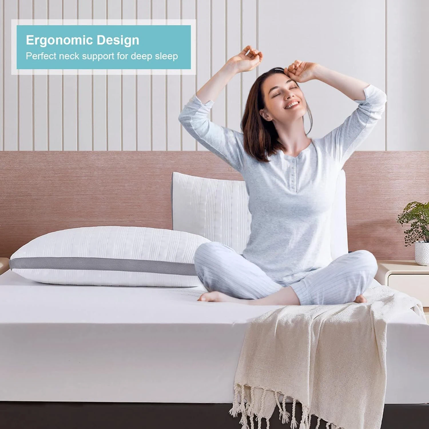 Travesseiro para Cama de Espuma com Memória Broken Refrescante Conforto Superior e Suporte Ideal para Noites de Sono Tranquilas — foto 1