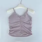 Damen Nude Stoff Plissiert Sling Sport Rücken Mesh Weste Atmungsaktiv & bequem für Training & Fitness, stylisch & funktional. — foto 5