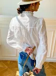 Dames Design Sense Frans overhemd effen kleur — foto 3