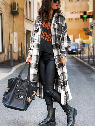 Title 12, Long trench coat side slit lapel slim fit