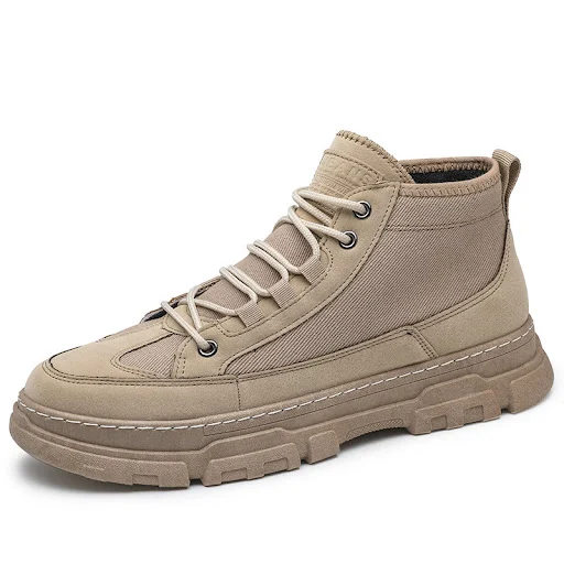 Title 7, Brown mens leisure Martin boots Comfortable an...