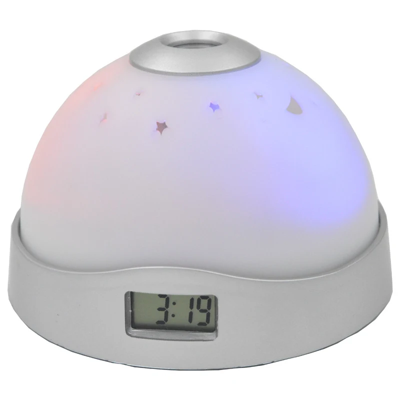 Title 3, Projection alarm clock night light, displaying ...