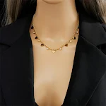 Colar de aço titânio Glossy Love, brilhante e elegante, perfeito para mulheres e meninas, ideal para presentear e usar em qualquer ocasião. — foto 8