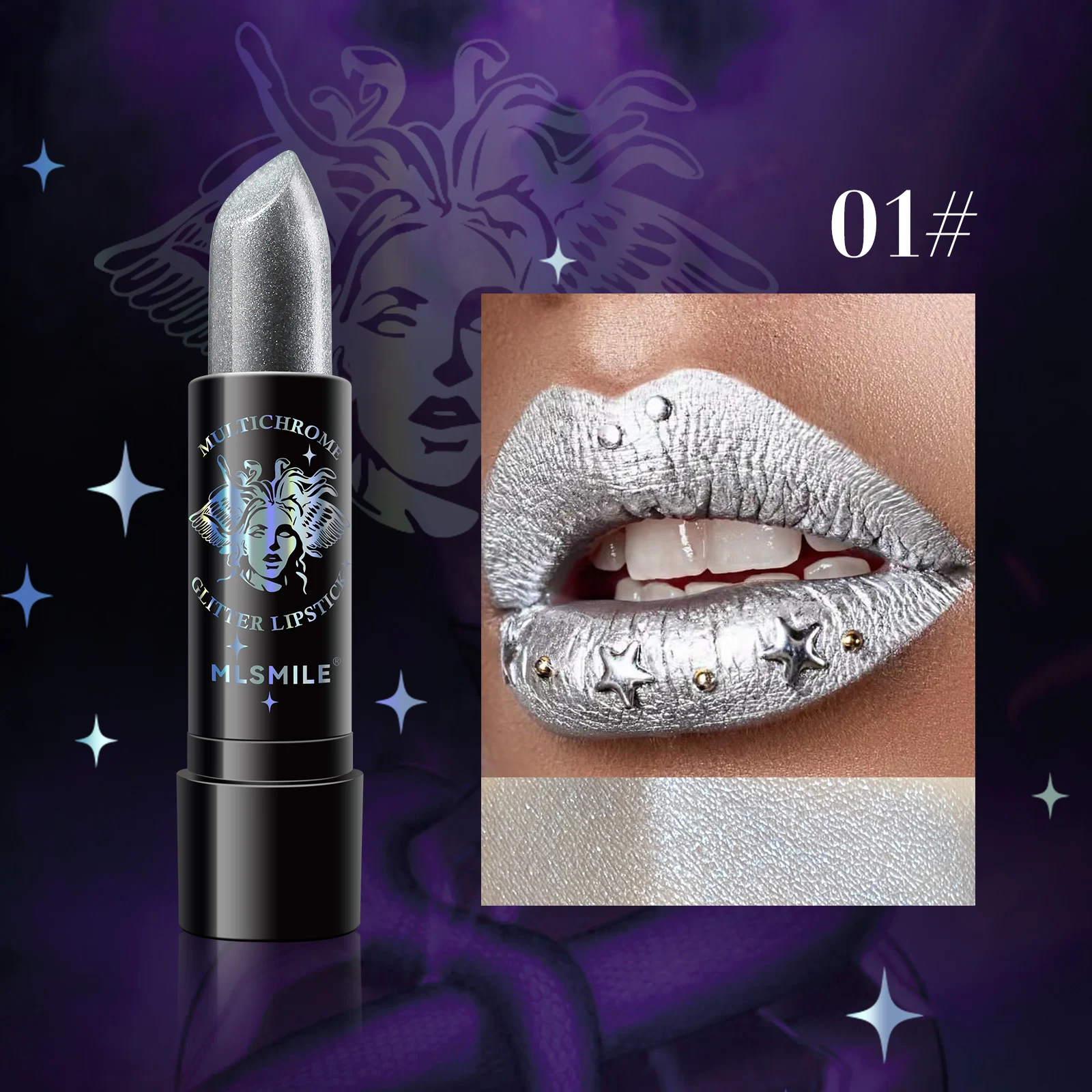 Barra de Labios de Navidad con Perlas y Brillo para Mujeres Dale un Toque Festivo a Tus Labios con Este Pintalabios Especial. — foto 7