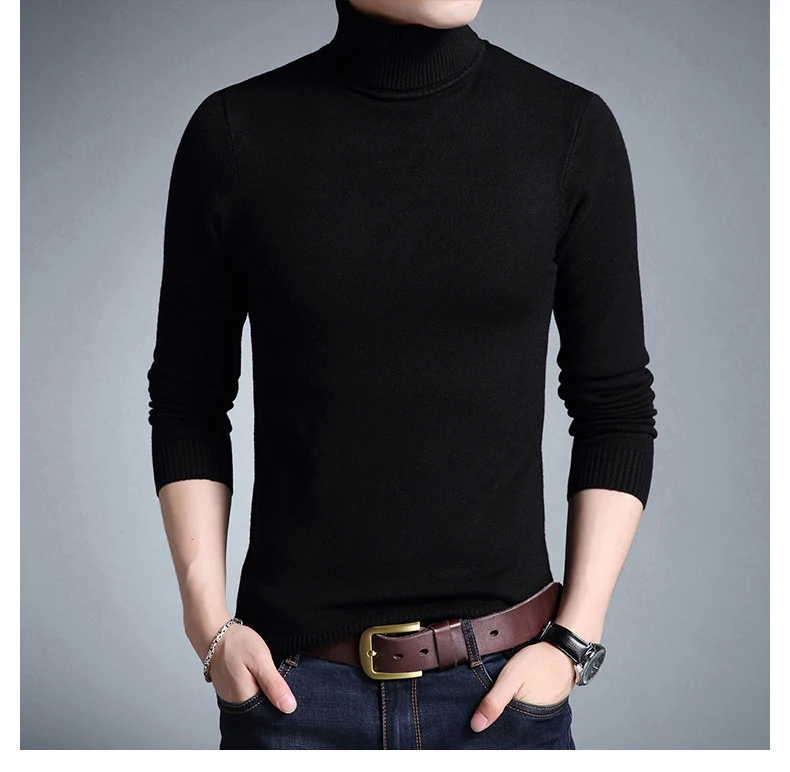 Title 11, Fashion Slim High Neck Mens Sweater Bottoming ...
