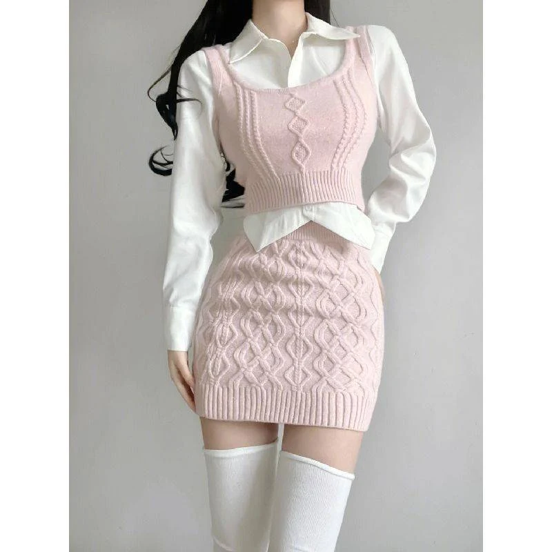 Title 4, Abito a Fascia Niche, Gilet Maglione, Gonna Hot...