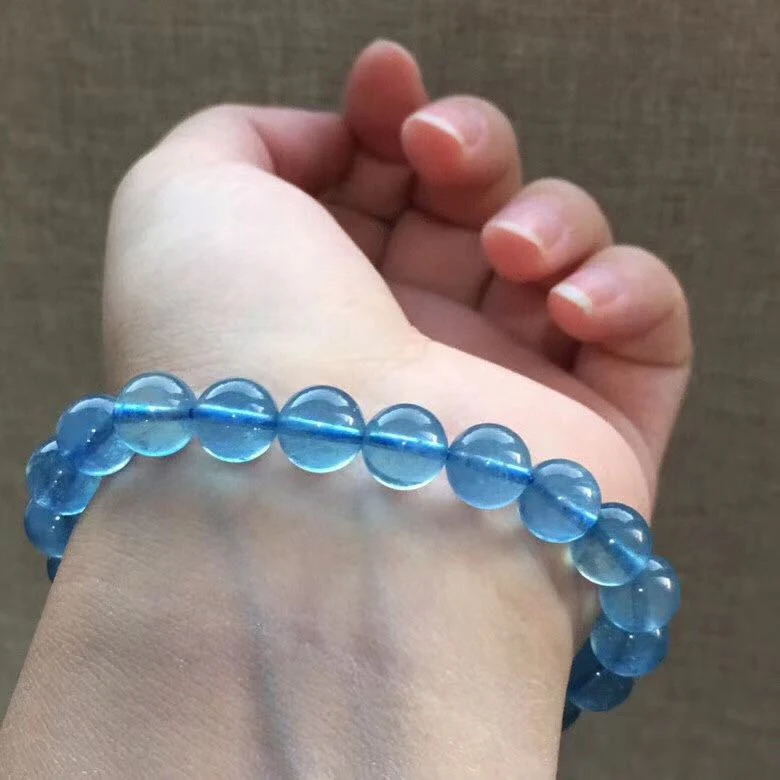 Pulseira de Aquamarina Cristal Brasileira Natural para Mulher — foto 3