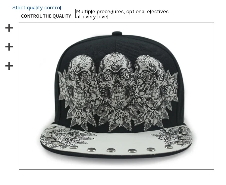 Title 3, Baseball cap sun protection hat with skull desi...