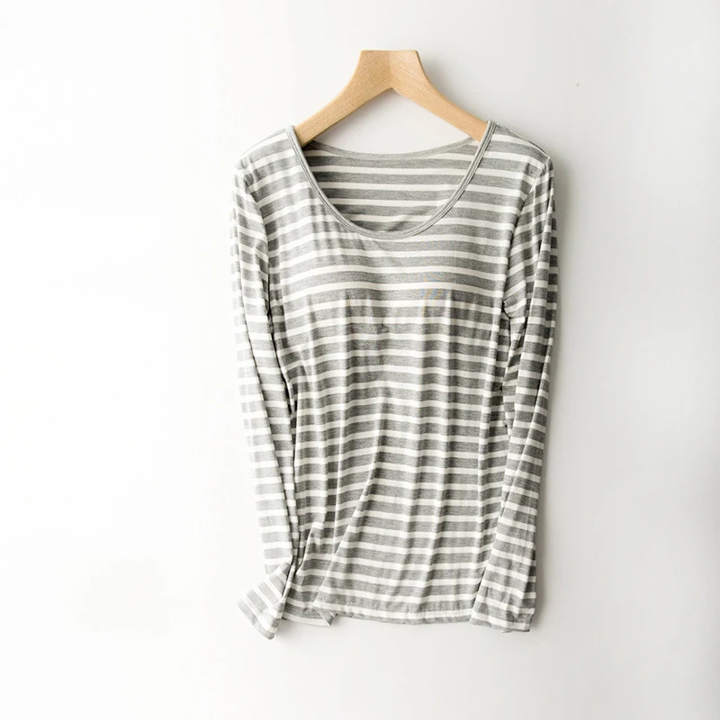 Title 4, Long-Sleeve Bra-T Cup All-in-One T-shirt Lounge...
