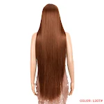 Peruca de fibra sintética de cabelo longo e liso, ideal para visuais elegantes e modernos com fácil aplicação e efeito natural. — foto 1