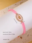 Pulseira Virgem Maria Cobre Zircônia Colorida, Trançada à Mão, Nó Chato, Moda Exclusiva, Fé e Estilo — foto 2