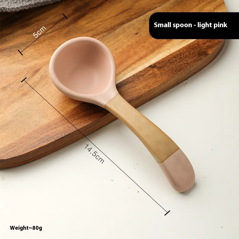 Title 6, Retro Domestic Long Handle Ceramic Ladle perfec...
