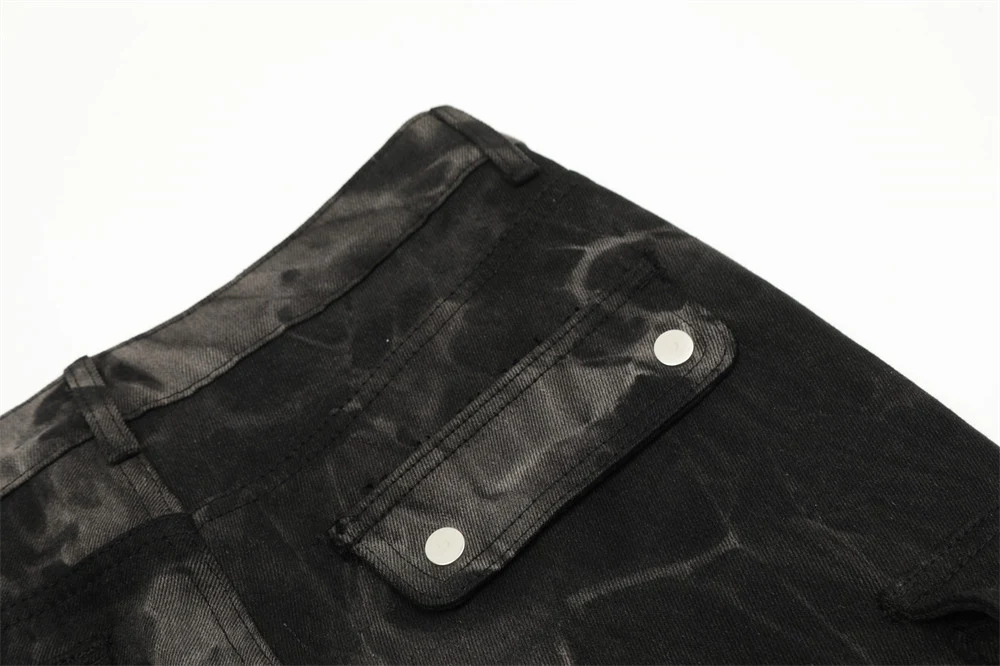 Title 11, Mens Denim Cargo Pants Wide-leg Trousers. Comf...