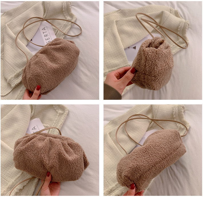 Title 1, Lamb Wool Fashion Cloud Bag Stylish and Comfort...