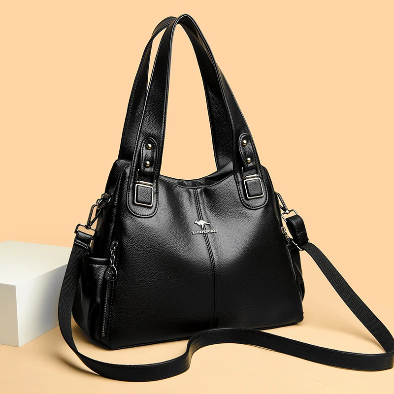 Nova bolsa de ombro feminina fashion Elegante bolsa crossbody Vintage bolsa tote de ombro Designer senhoras Grande capacidade Carteira — foto 2