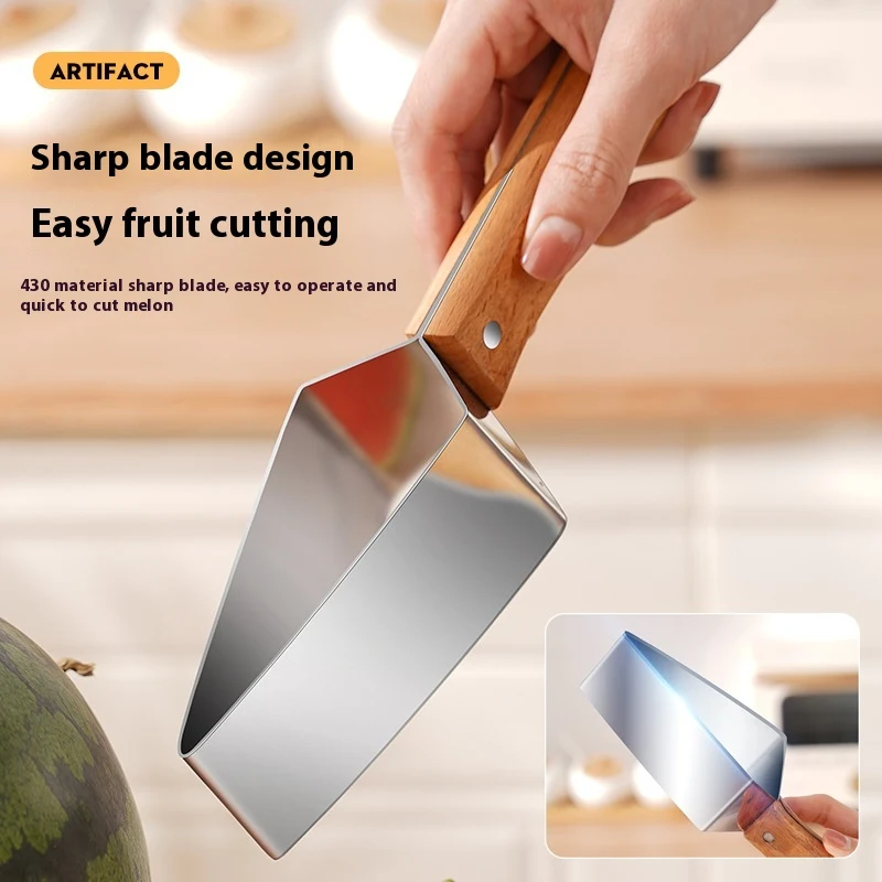 New Watermelon Splitter Watermelon Cutting Artifact 430 Stainless Steel Cutter Household Melon Triangle Easy and Quick W — photo 7