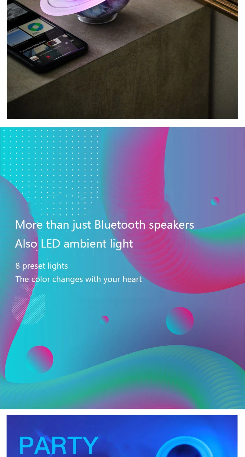 Title 3, Music Planet Bluetooth Audio Gift Atmosphere Li...