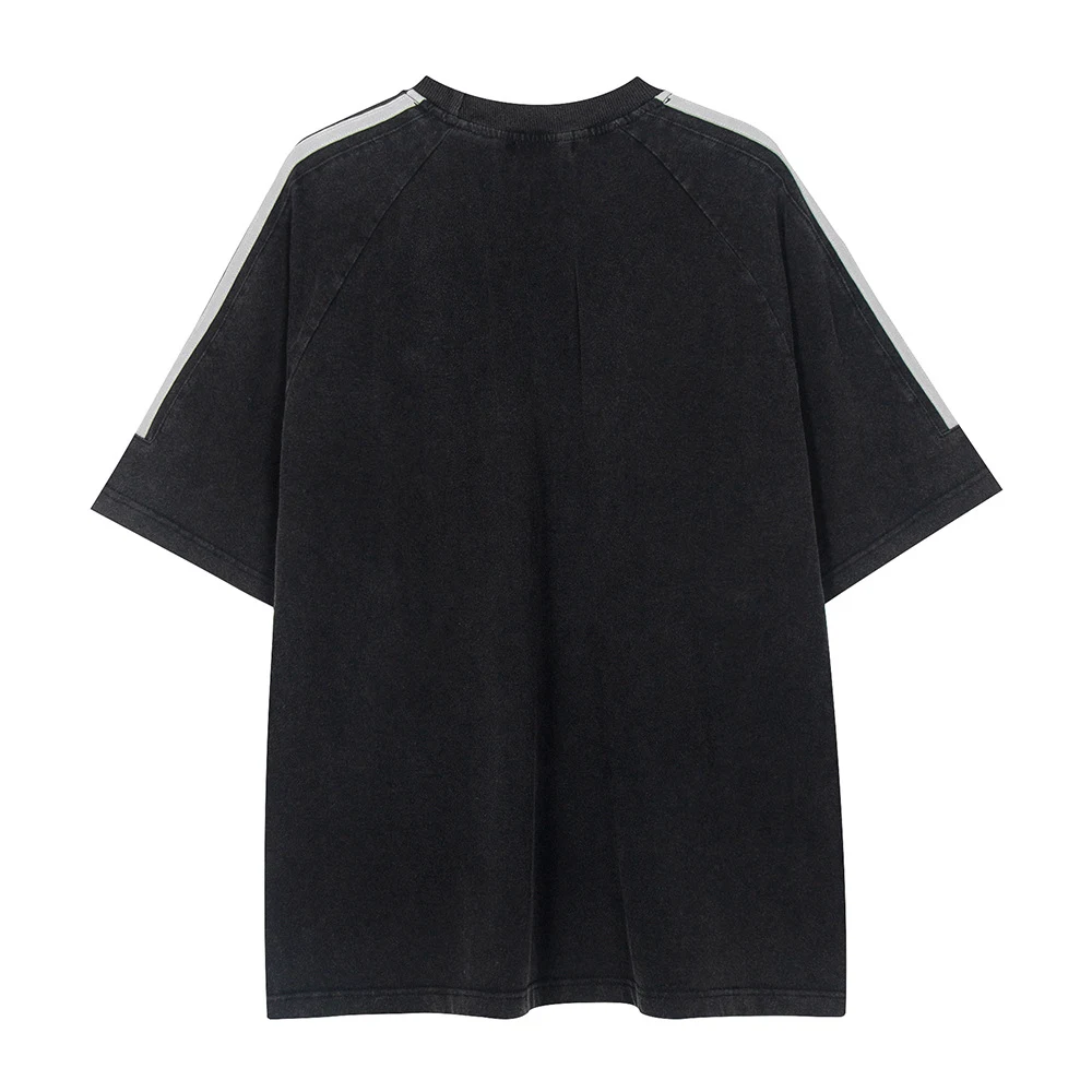 Camiseta masculina com bordado de letras manga curta. Conforto e estilo casual para o verão. Design moderno e tecido respirável. Compre já! — foto 12