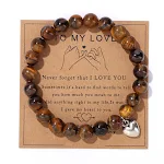 Pulseira com pingente de fivela de segurança e pingente de amor, combinação perfeita de estilo e proteção, um amor seguro. — foto 4
