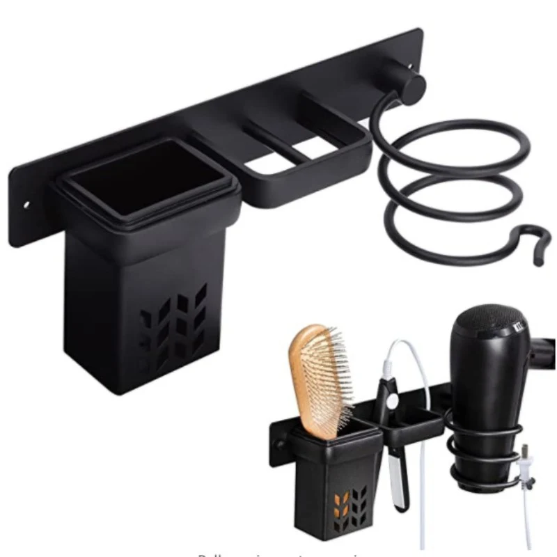 Bathroom Hair Dryer Storage Bracket Keep your hair dryer safe and accessible. Easy installation. Saves space. Practical — photo 4