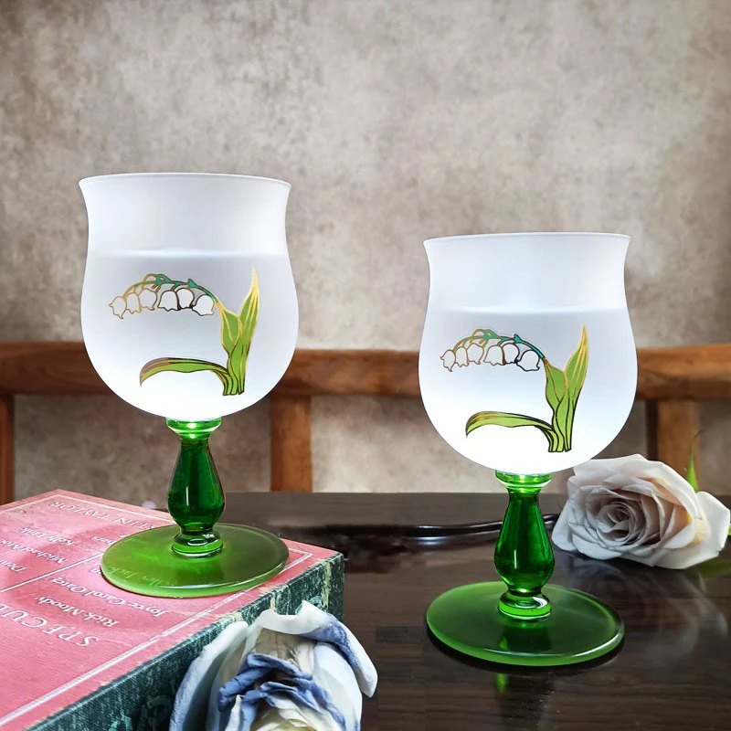 Title 7, Crystal Glass Medium Ancient Goblet Lily Handma...