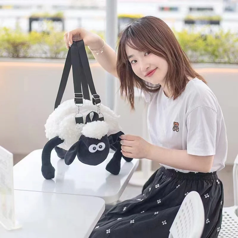 Plush Toy Cute Cartoon Mianyang Cotton Shoes Black and White Backpack, comfortable and adorable, perfect for children, i — photo 5
