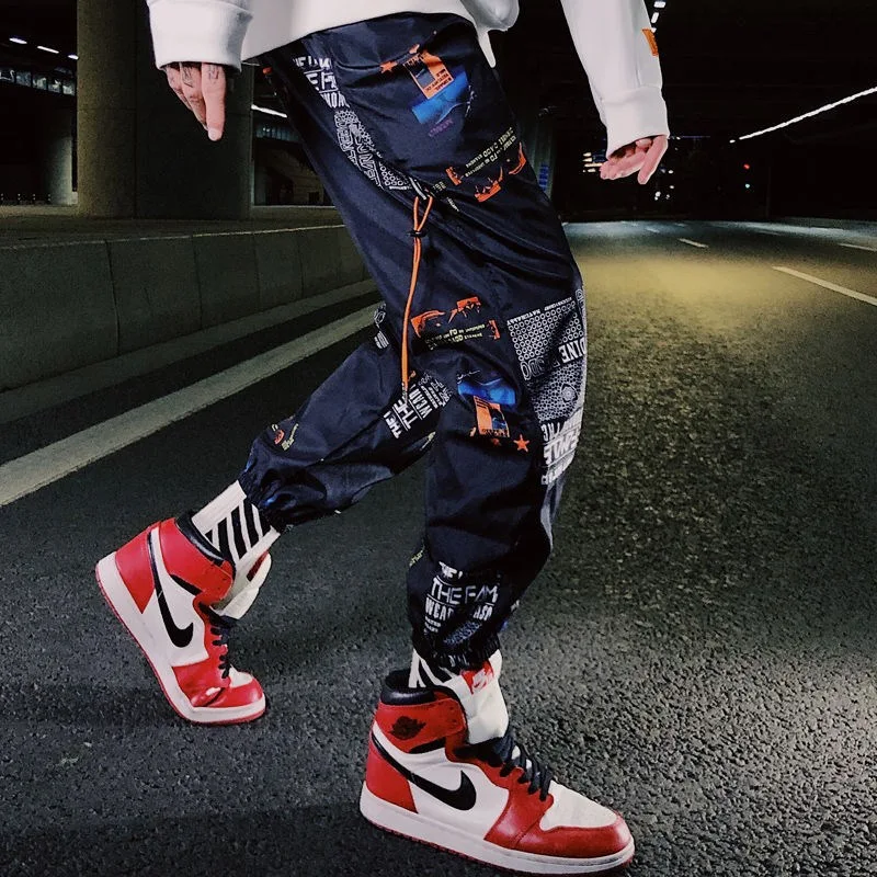 Title 2, Mens Hip Hop Letter Pocket Pants Casual Trouse...
