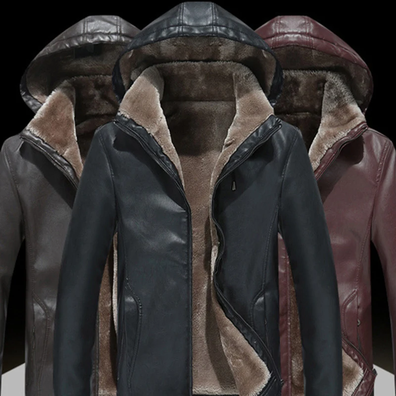 Men's Fashion Casual Zipper Slit Pocket Hooded Turn-down Collar Coat. Stylish and comfortable for everyday wear, perfect — photo 2
