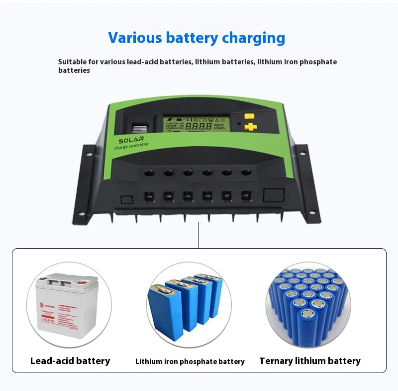 Title 2, Solar Controller 12v24v 20A-60A for Photovoltai...