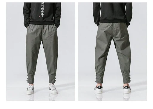 Title 4, Mens mouth buckle casual pants
