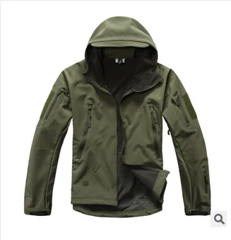Giacca TAD Shark Skin Soft Shell mimetica con cappuccio, pile e impermeabile. Perfetta per attività all'aperto e protezione dalle intemperie. — foto 9