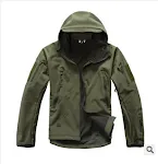 Giacca TAD Shark Skin Soft Shell mimetica con cappuccio, pile e impermeabile. Perfetta per attività all'aperto e protezione dalle intemperie. — foto 9