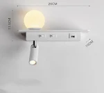 Bedside Lamp with USB Port and Shelf. Conveniently charge your devices and keep essentials organized with this stylish a — photo 4