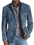 Casaco masculino com listras e xadrez, terno elegante para homens, ideal para trabalho e eventos sociais, design sofisticado e moderno, confortável. — foto 7