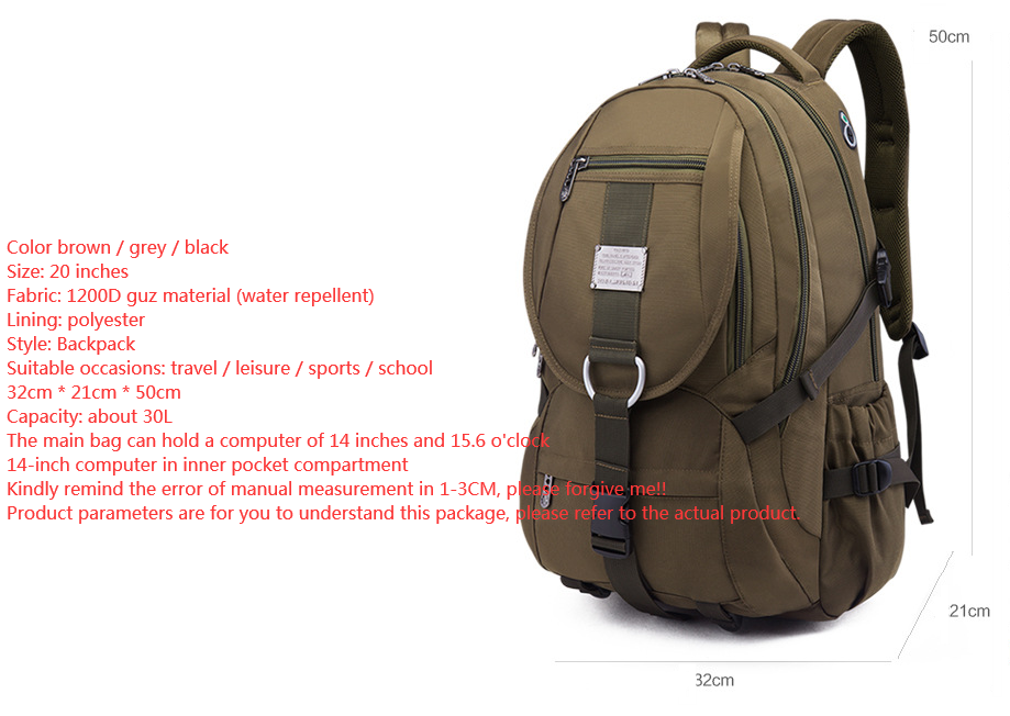 New European and American Oxford travel backpack. Large capacity, water resistant, perfect for trips and adventures. Get — photo 1