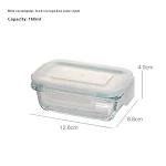 Pote de vidro hermético para almoço, próprio para micro-ondas e alimentos. Mantém a frescura, ideal para aquecer e armazenar refeições. — foto 3