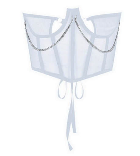 Title 6, Cadeia de metal punk Black Corset Mall Goth Hig...