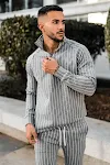 Striped Leisure Sports Running Two-Piece Suit for training and casual wear, providing comfort and style, perfect for bot — photo 5
